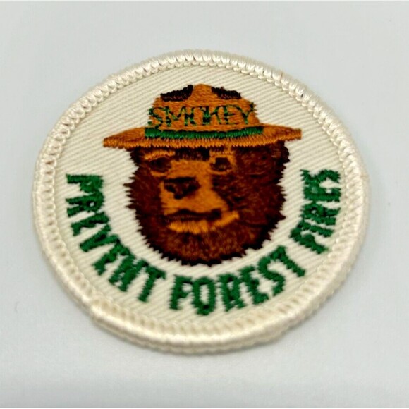 Unbranded Other - VINTAGE SMOKEY BEAR PATCH - 2" Round - Prevent Forest Fires- Iron-On - USFS